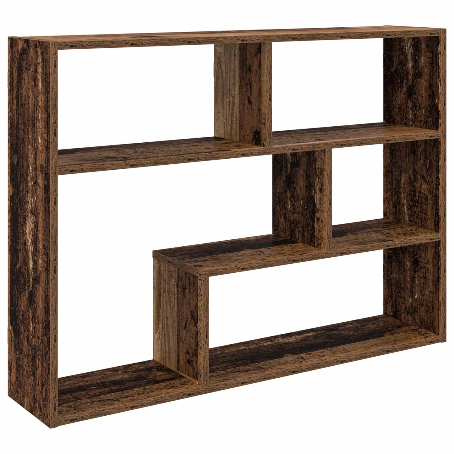 Wandplank Muurmontage Oud hout 95 x 20 x 69,5 cm Bewerkt hout is nu te koop bij PeponiXL, paradijselijk wonen!
