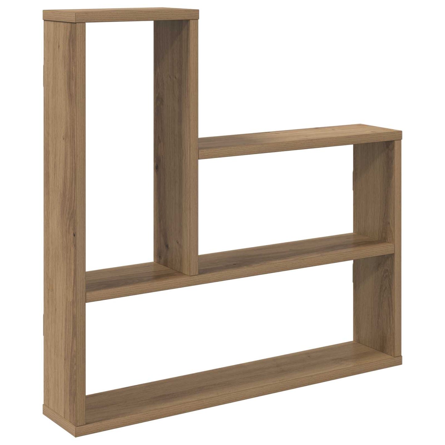 Wandplank Artisanaal eiken 60 x 11 x 60 cm Bewerkt hout