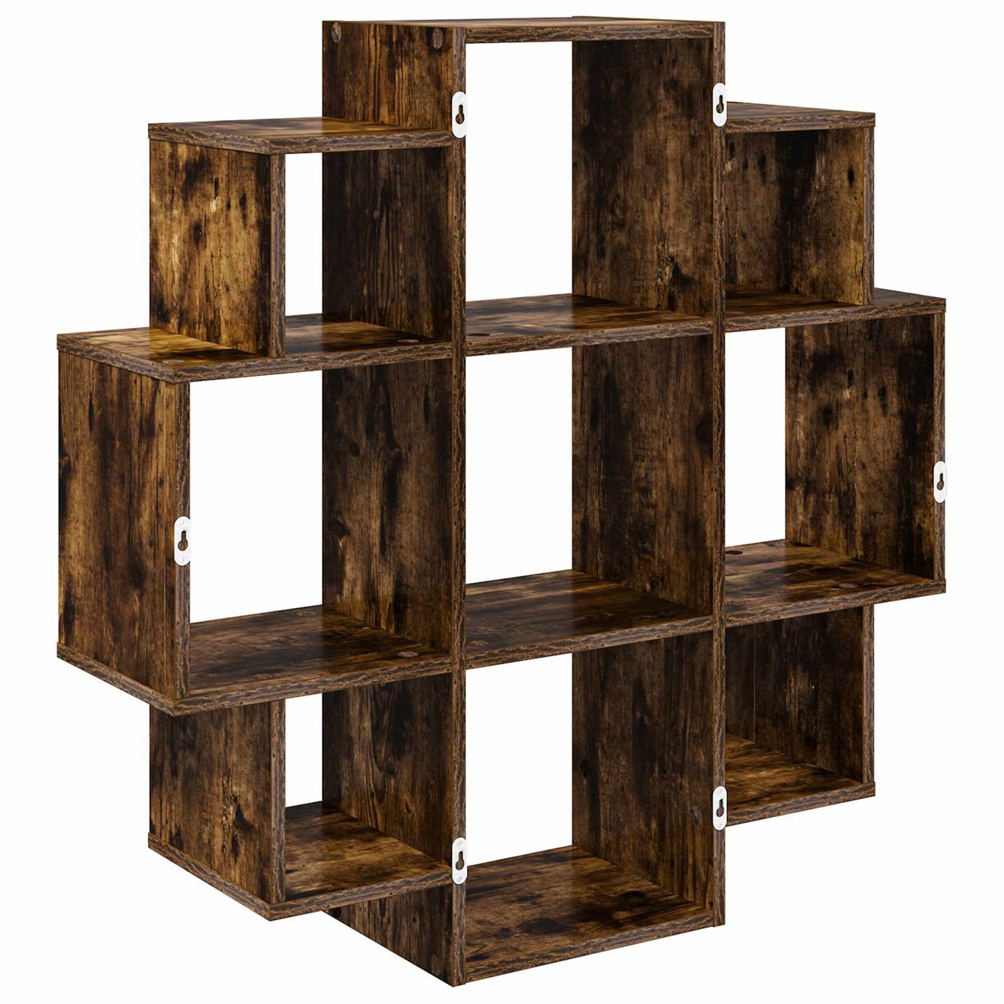 Wandplank Gerookt eiken 90 x 25 x 90 cm Bewerkt hout