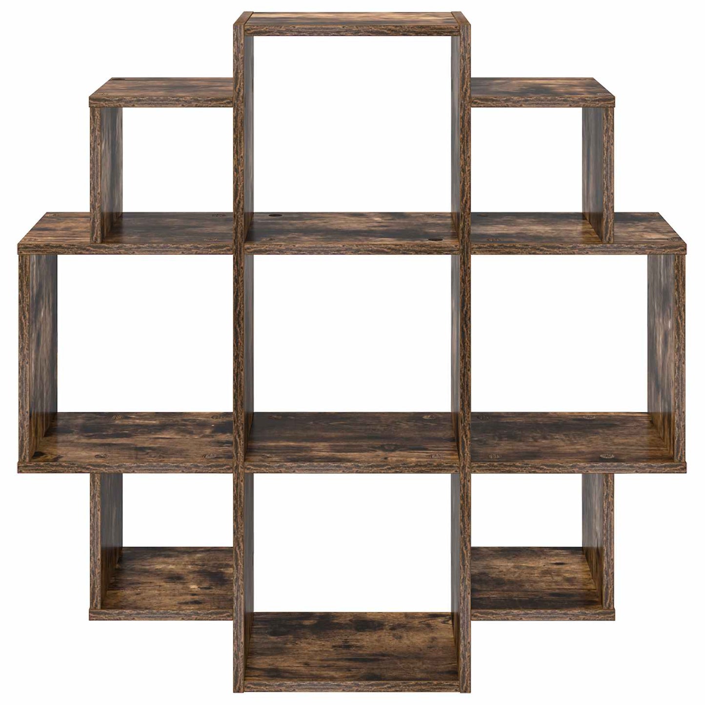 Wandplank Gerookt eiken 90 x 25 x 90 cm Bewerkt hout