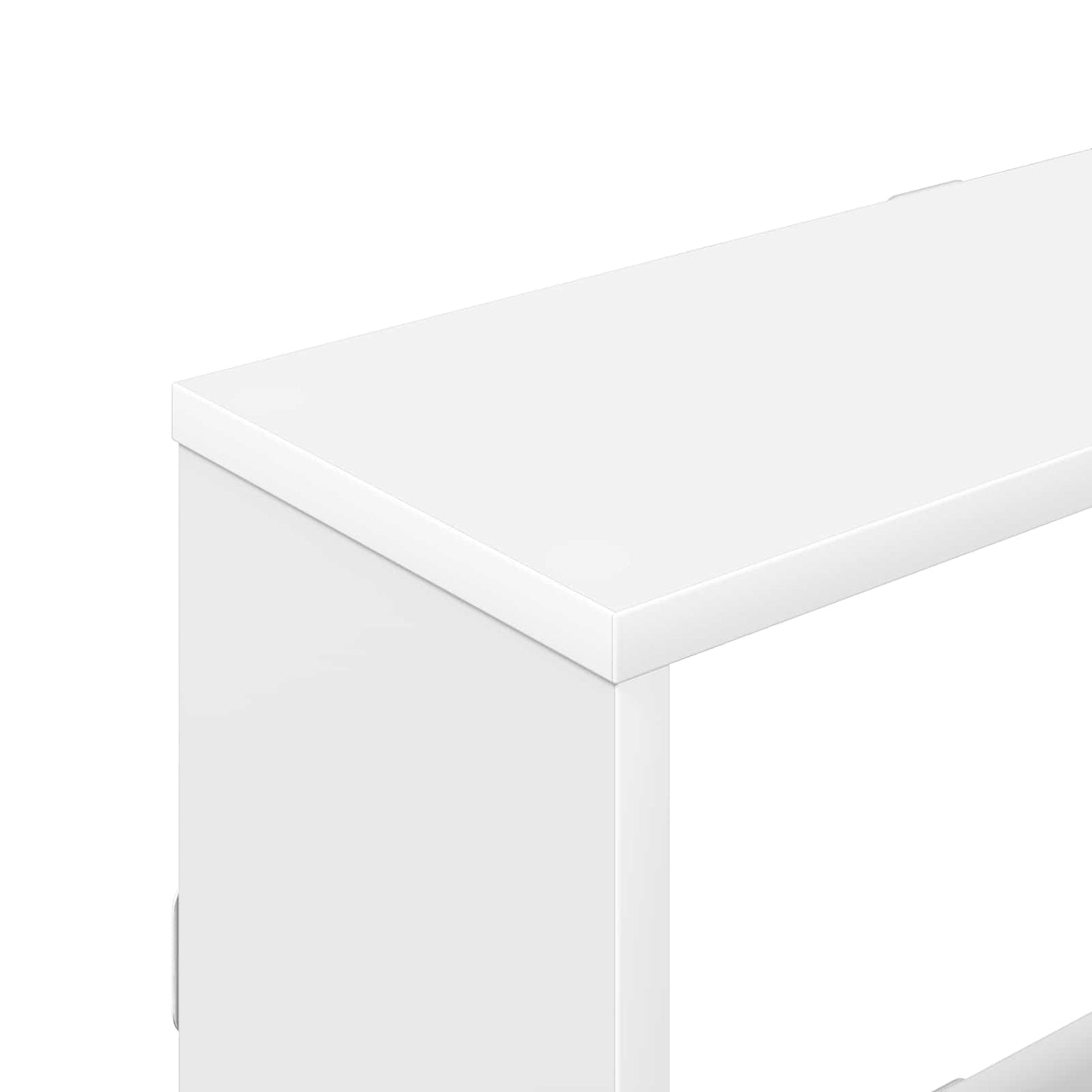 Wandplank Wit 122 x 18 x 60 cm Bewerkt hout