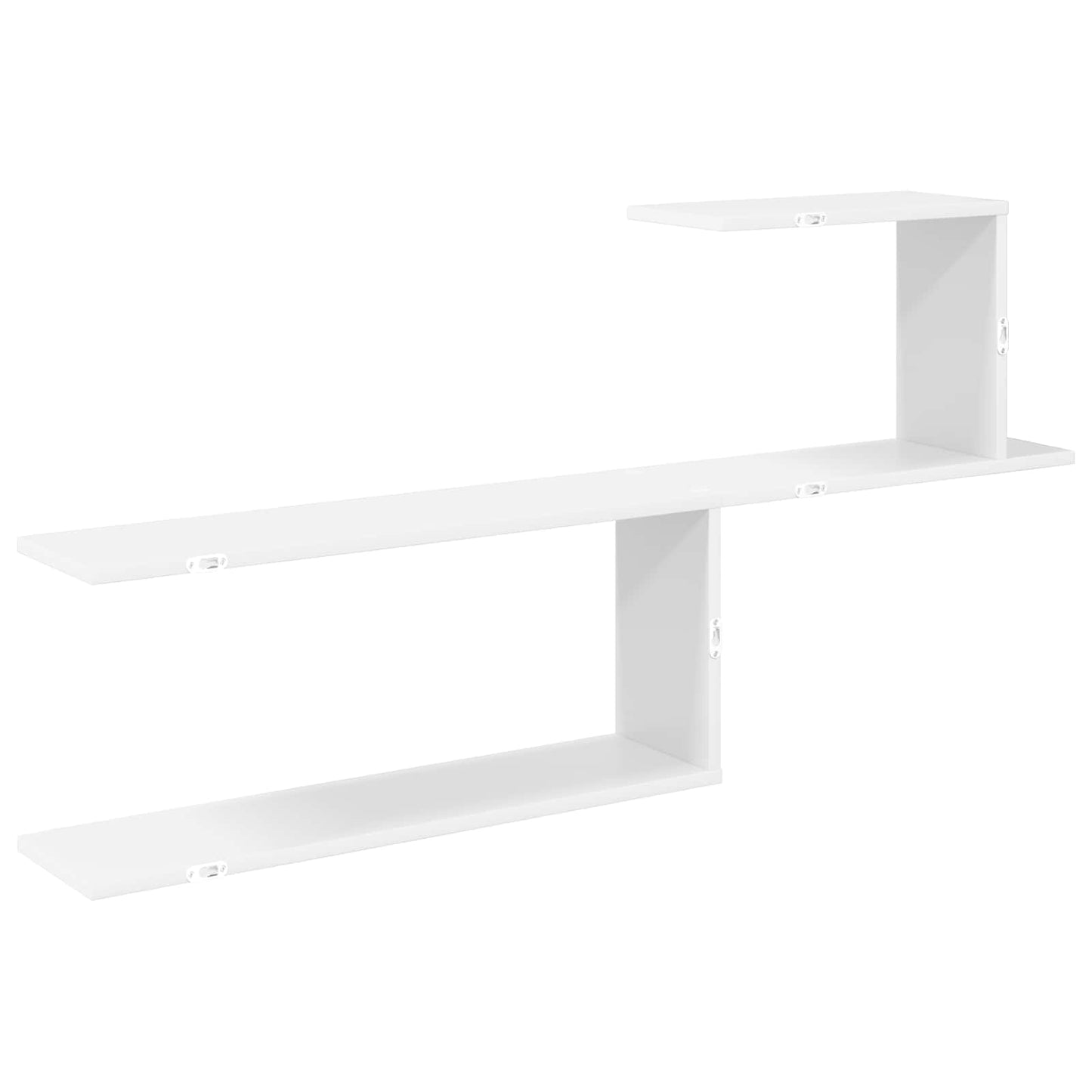 Wandplank Wit 122 x 18 x 60 cm Bewerkt hout