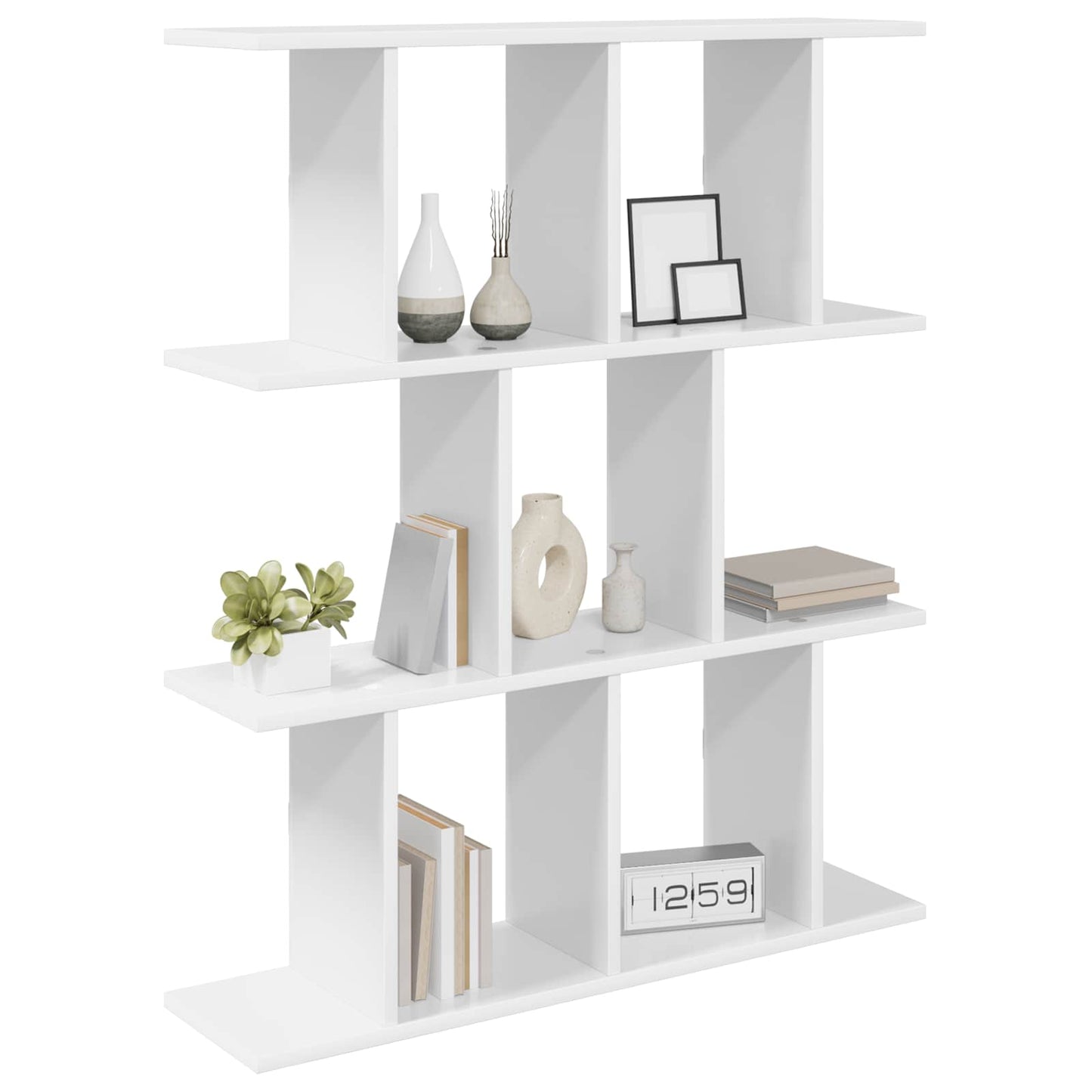 Wandplank Wit 102 x 20 x 96 cm Bewerkt hout