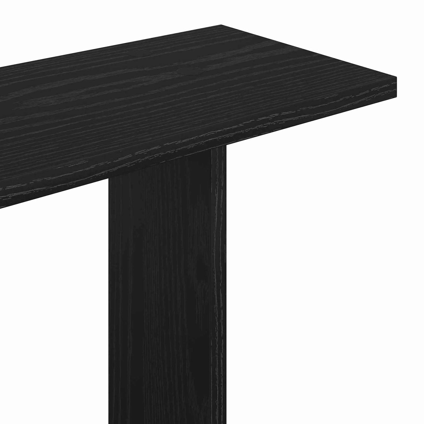 Wandplank Zwart eiken 102 x 20 x 96 cm Bewerkt hout