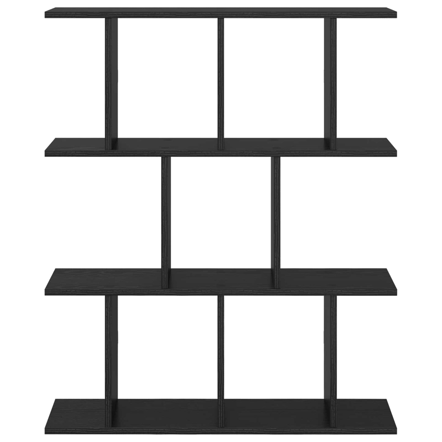 Wandplank Zwart eiken 102 x 20 x 96 cm Bewerkt hout