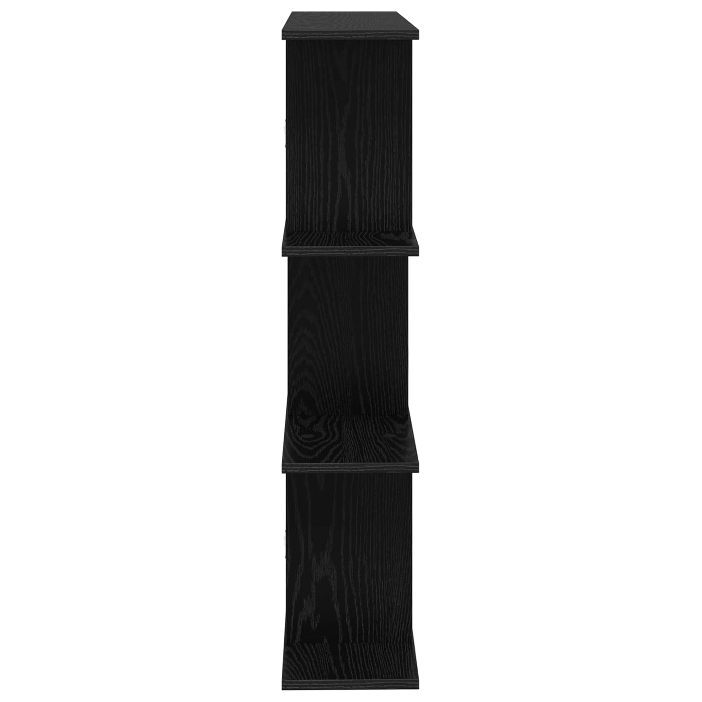 Wandplank Zwart eiken 102 x 20 x 96 cm Bewerkt hout