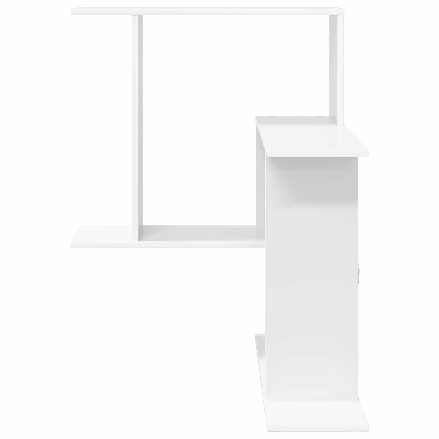 Wandplank Wit 67 x 67 x 87 cm Bewerkt hout
