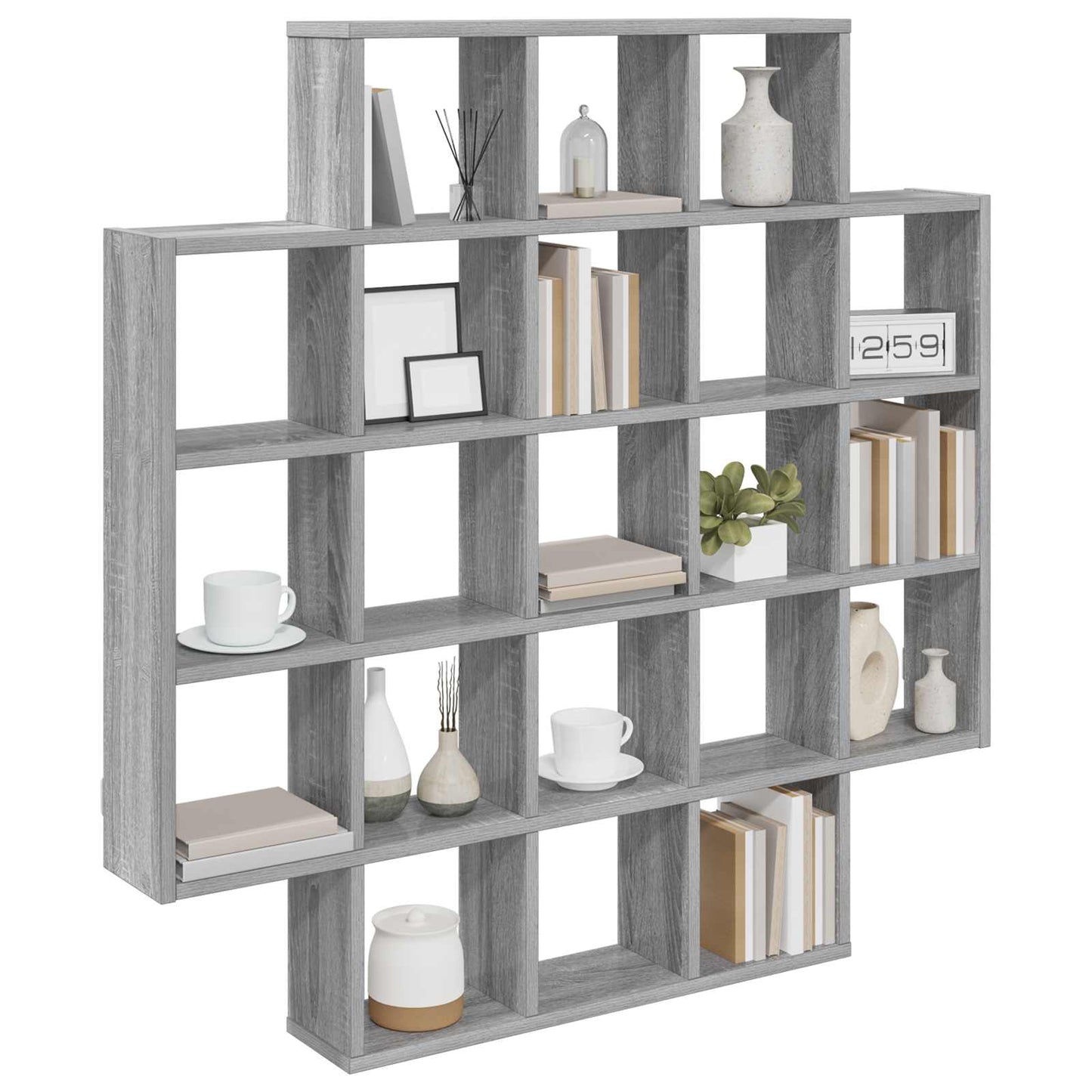 Wandplank Grijs Sonoma 100 x 13 x 100 cm Bewerkt hout