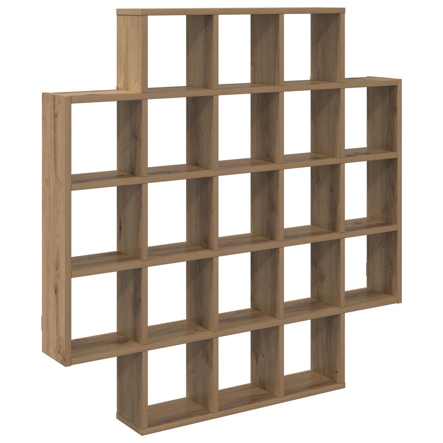 Wandplank Artisanaal eiken 100 x 13 x 100 cm Bewerkt hout