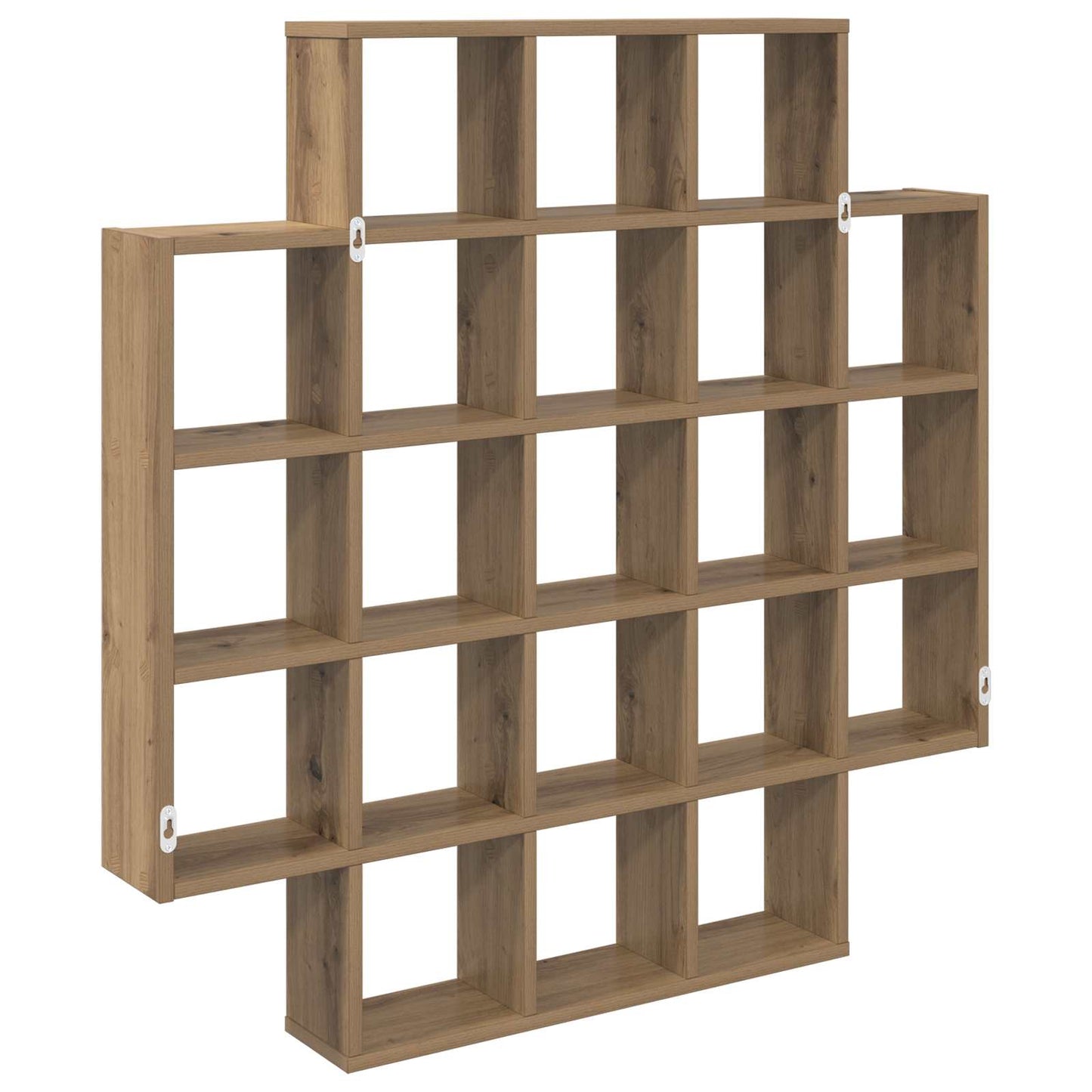 Wandplank Artisanaal eiken 100 x 13 x 100 cm Bewerkt hout