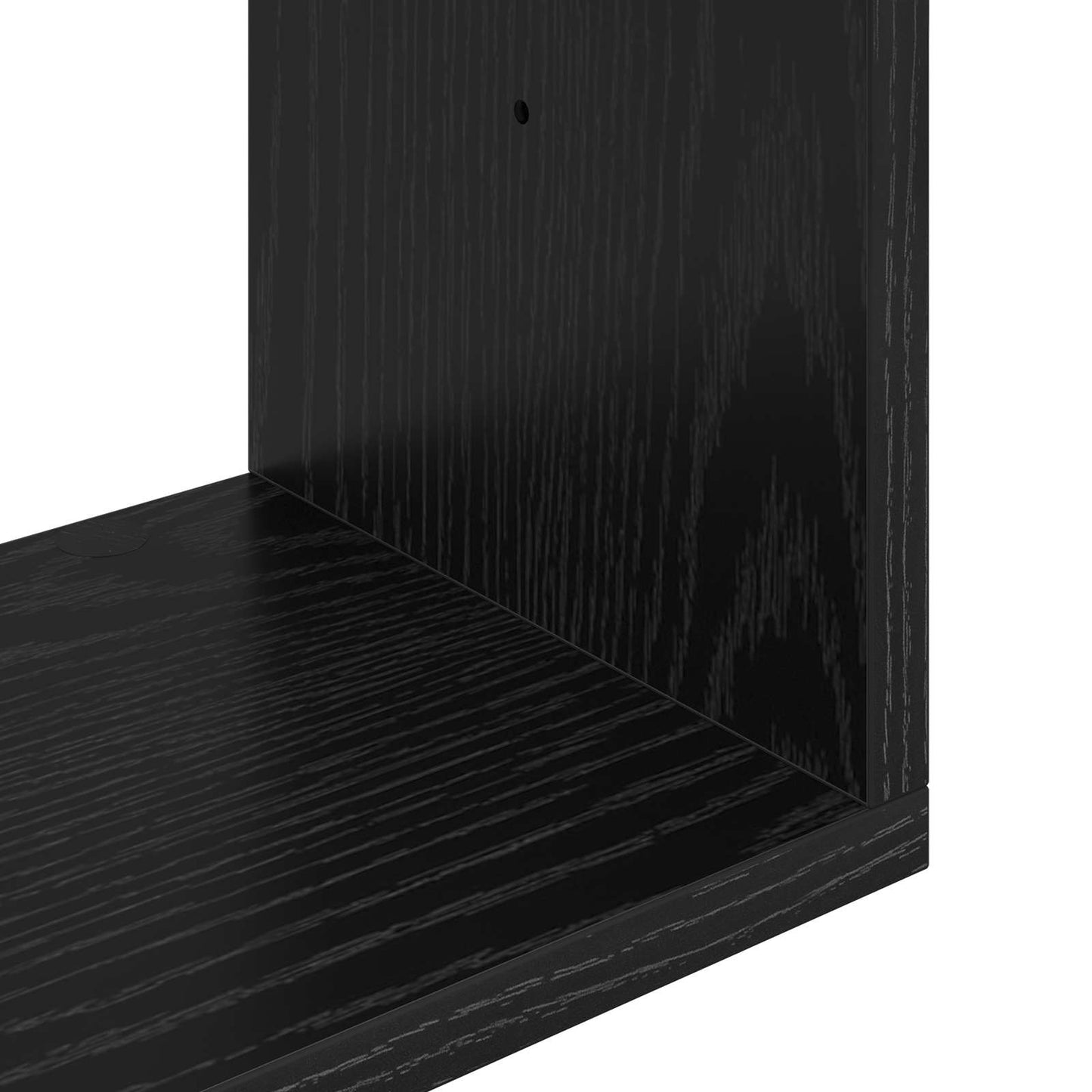 Wandplank Zwart eiken 60 x 12 x 50,5 cm Bewerkt hout