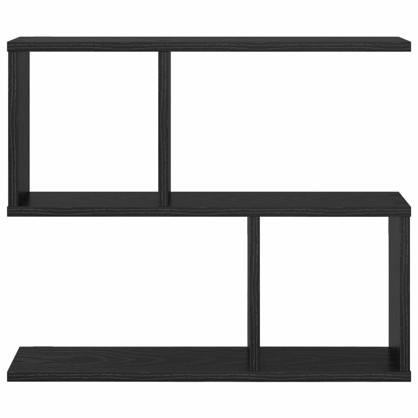 Wandplank Zwart eiken 60 x 12 x 50,5 cm Bewerkt hout