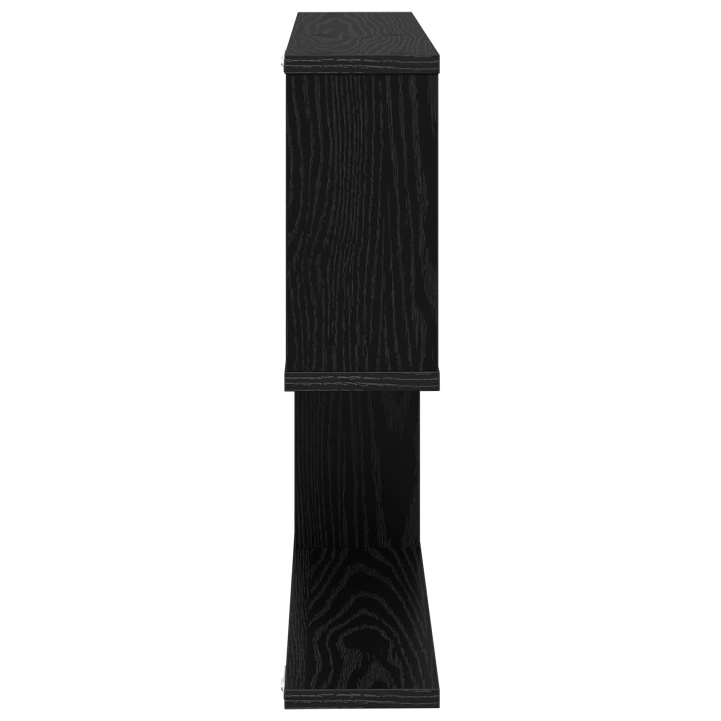 Wandplank Zwart eiken 60 x 12 x 50,5 cm Bewerkt hout