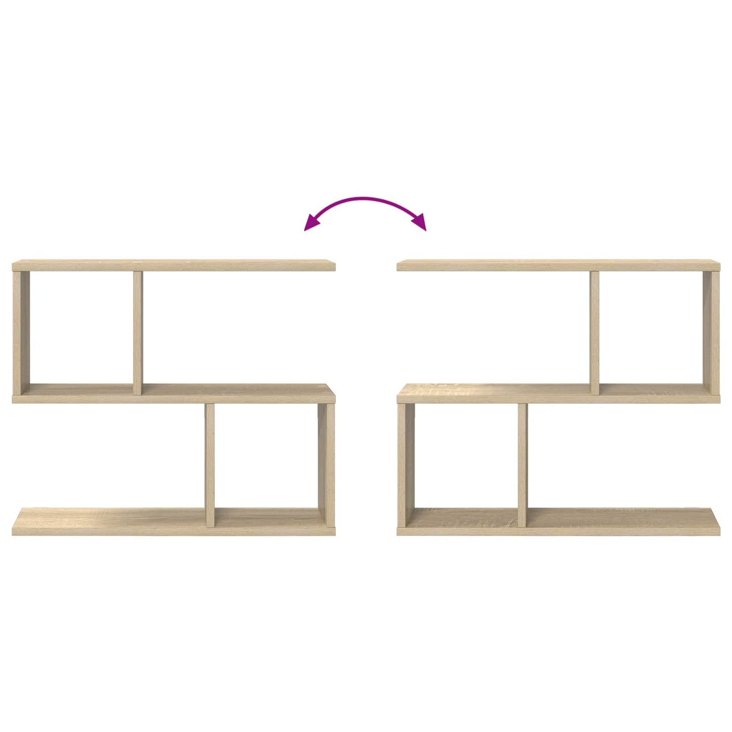 Wandplank Sonoma Eiken 60 x 12 x 50,5 cm Bewerkt hout