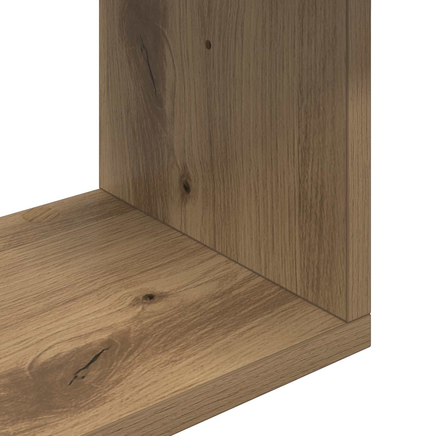 Wandplank Artisanaal eiken 60 x 12 x 50,5 cm Bewerkt hout