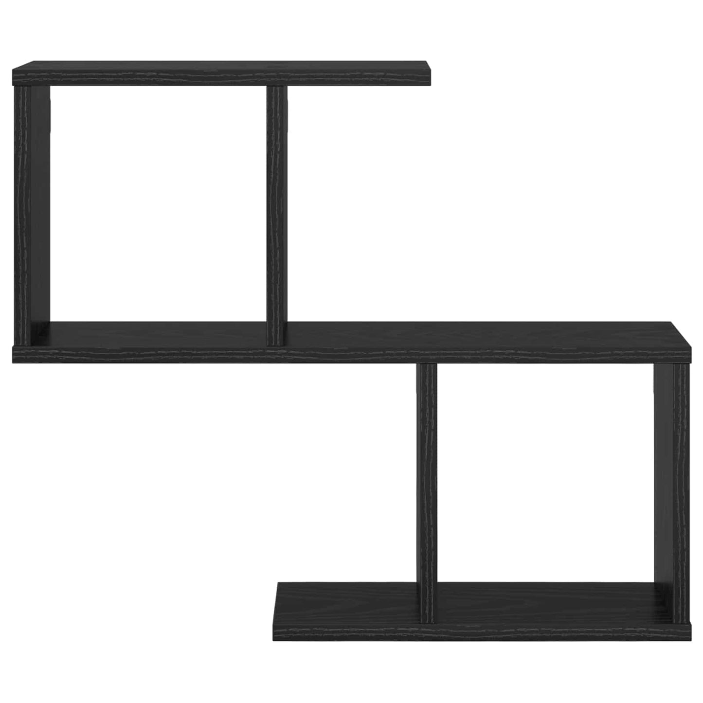 Wandplank Zwart eiken 60 x 12 x 50,5 cm Bewerkt hout is nu te koop bij PeponiXL, paradijselijk wonen!