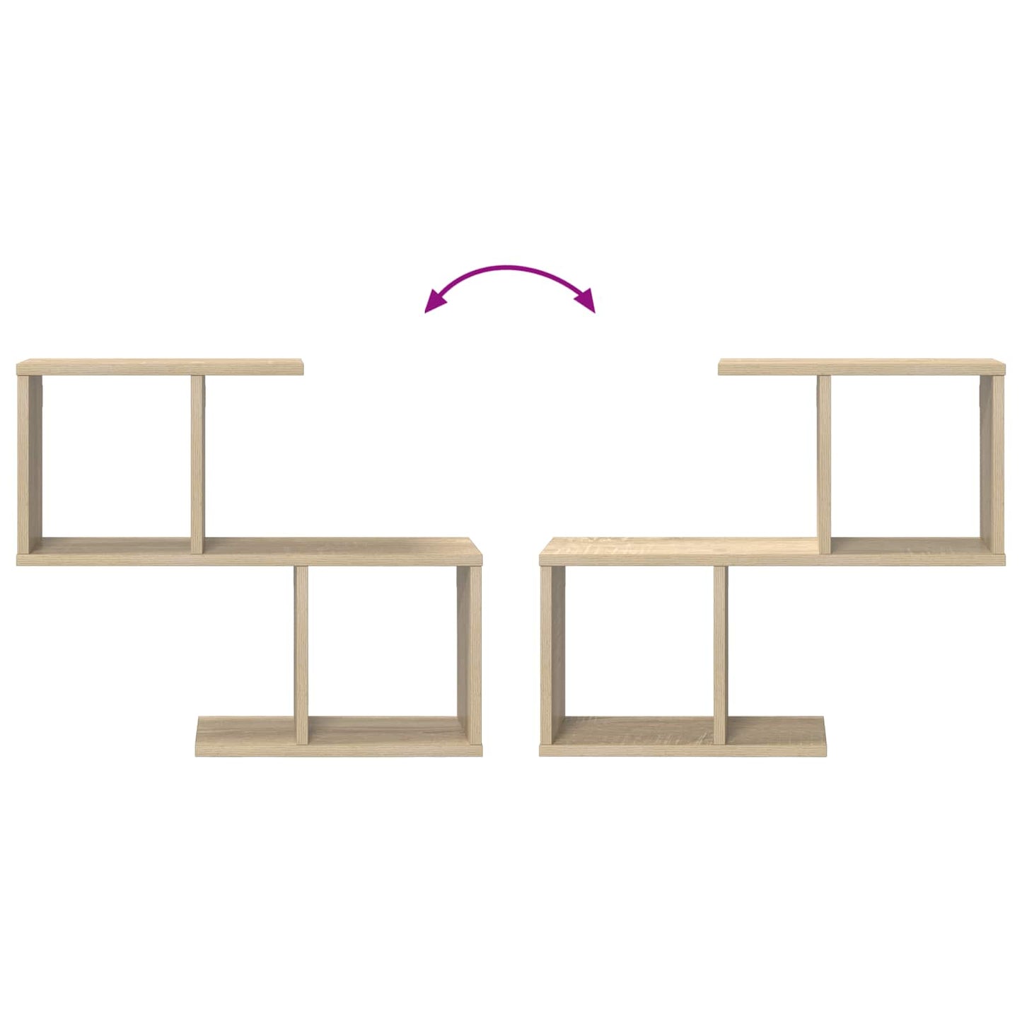 Wandplank Sonoma Eiken 60 x 12 x 50,5 cm Bewerkt hout