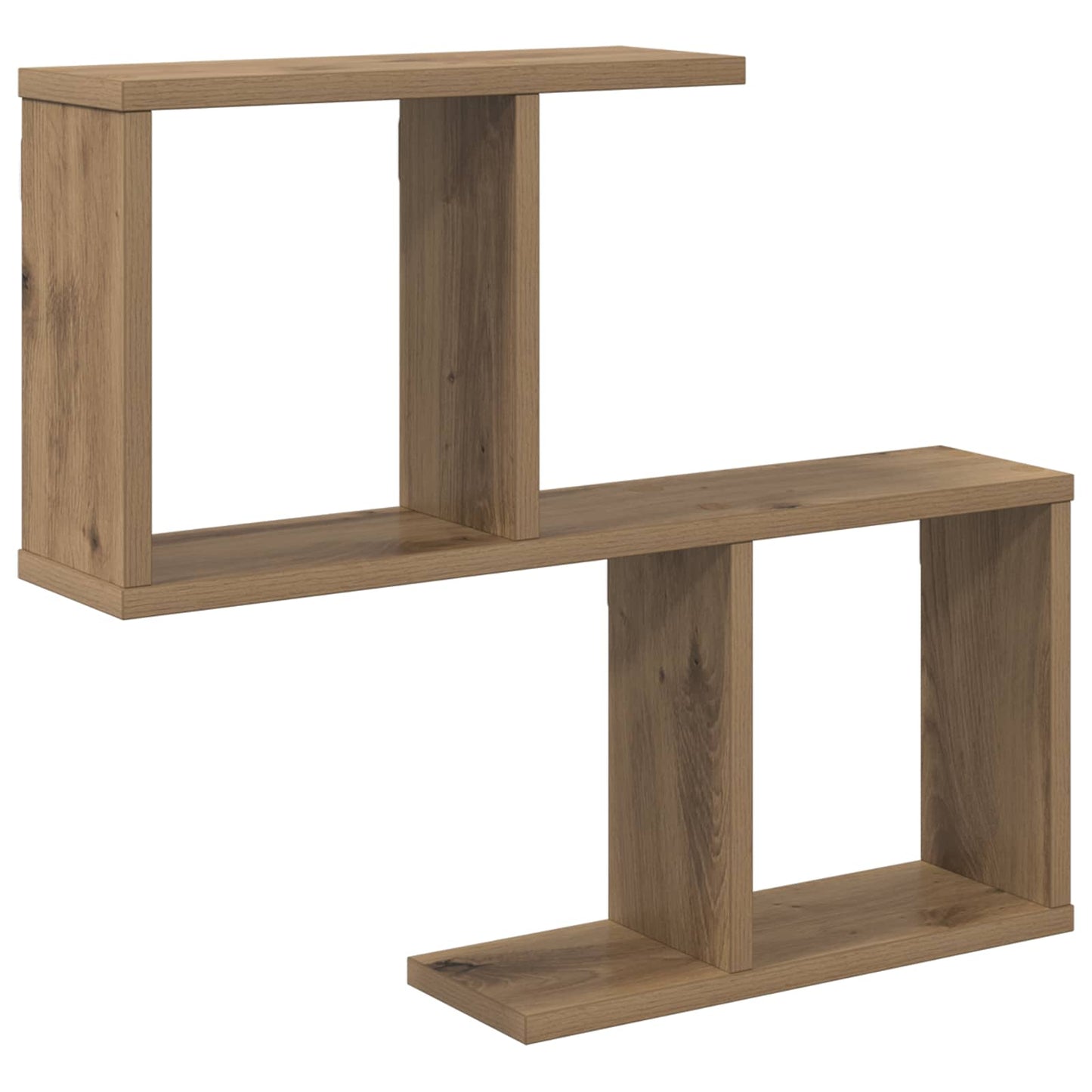 Wandplank Artisanaal eiken 60 x 12 x 50,5 cm Bewerkt hout is nu te koop bij PeponiXL, paradijselijk wonen!