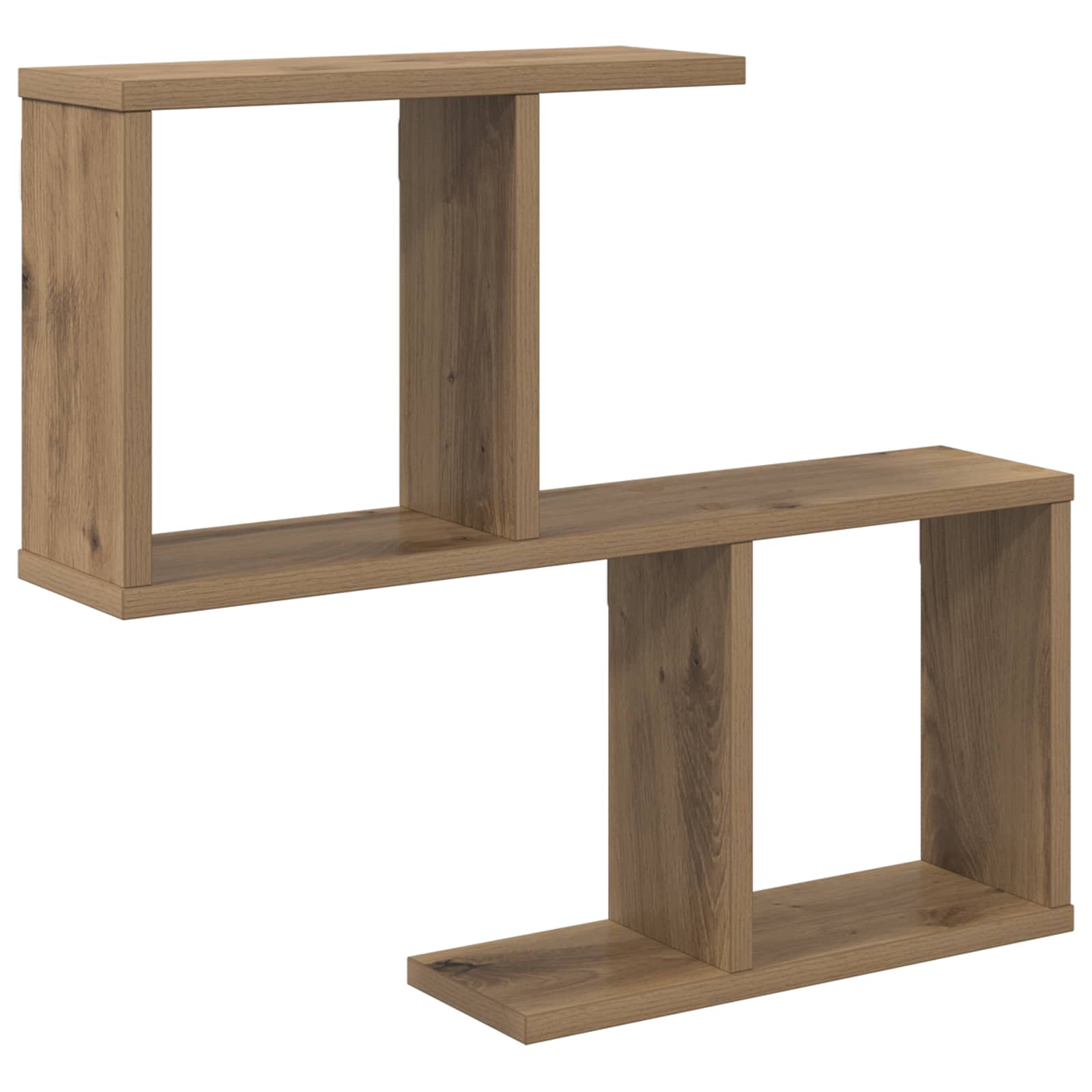 Wandplank Artisanaal eiken 60 x 12 x 50,5 cm Bewerkt hout is nu te koop bij PeponiXL, paradijselijk wonen!