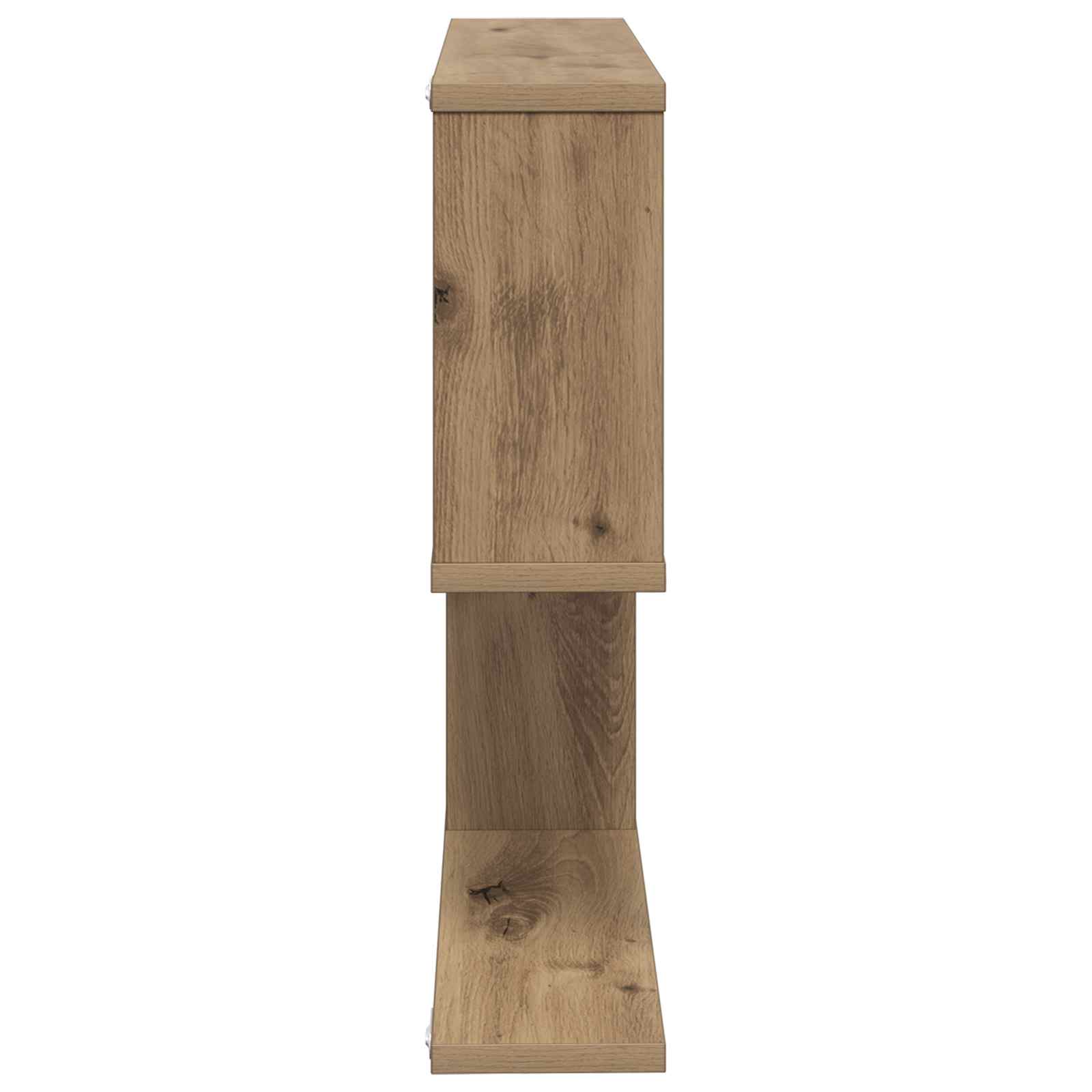 Wandplank Artisanaal eiken 60 x 12 x 50,5 cm Bewerkt hout is nu te koop bij PeponiXL, paradijselijk wonen!