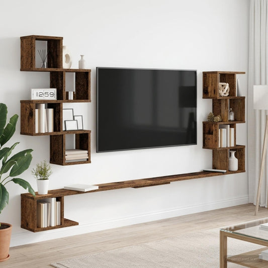 Vaste TV Plank Oud hout 200 x 15 x 94 cm Bewerkt hout is nu te koop bij PeponiXL, paradijselijk wonen!