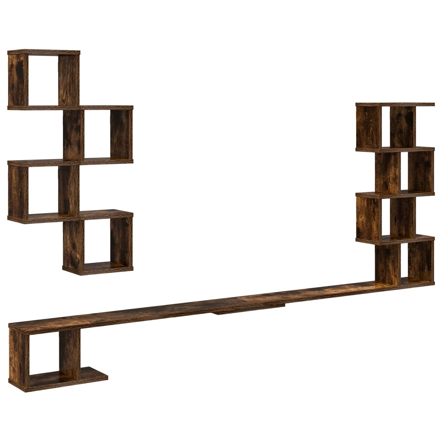 Vaste TV Plank Gerookt eiken 160 x 15 x 94 cm Bewerkt hout