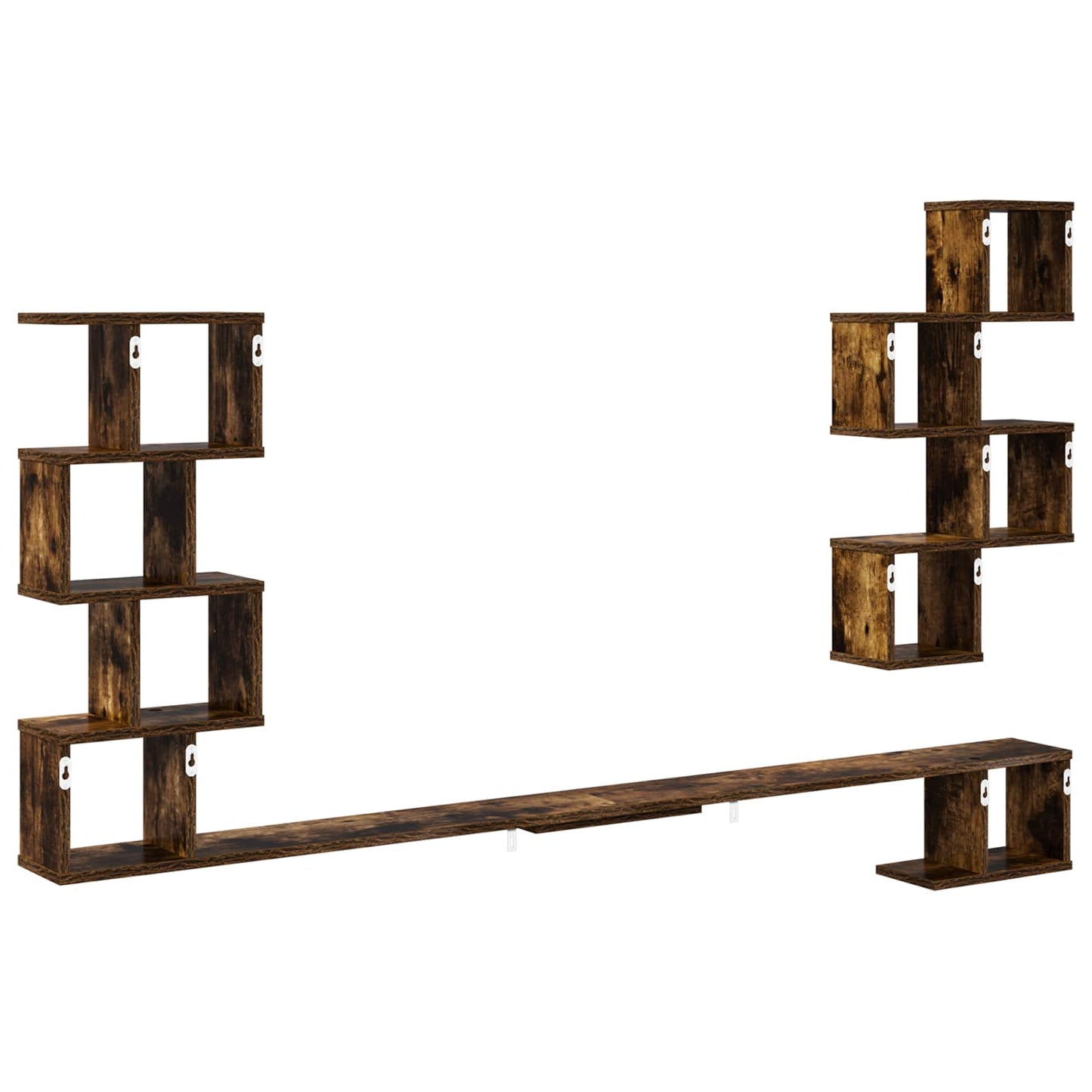 Vaste TV Plank Gerookt eiken 160 x 15 x 94 cm Bewerkt hout