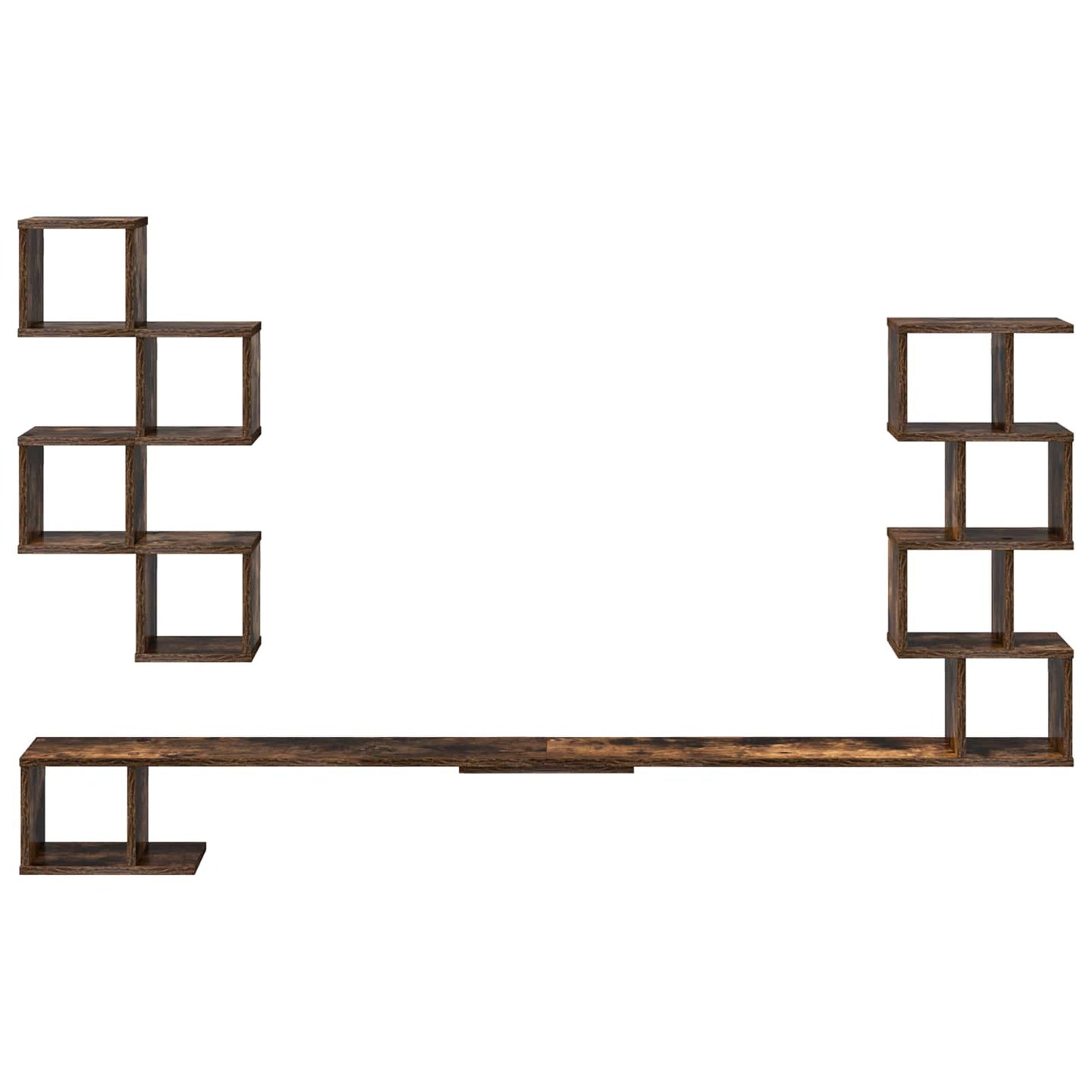 Vaste TV Plank Gerookt eiken 160 x 15 x 94 cm Bewerkt hout