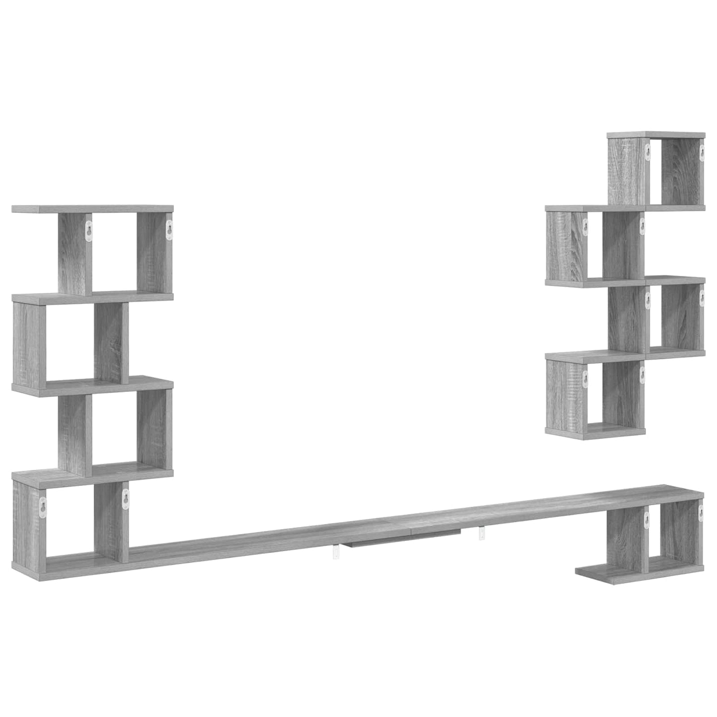 Vaste TV Plank Grijs Sonoma 160 x 15 x 94 cm Bewerkt hout
