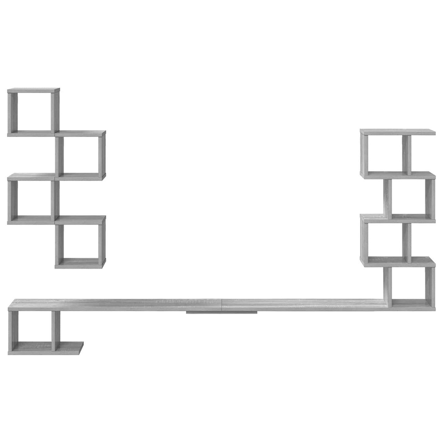 Vaste TV Plank Grijs Sonoma 160 x 15 x 94 cm Bewerkt hout
