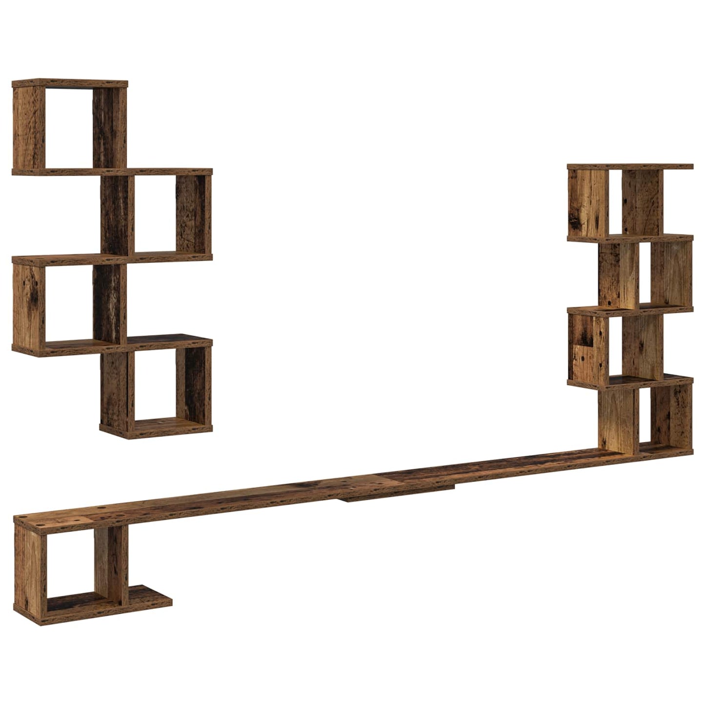 Vaste TV Plank Oud hout 160 x 15 x 94 cm Bewerkt hout