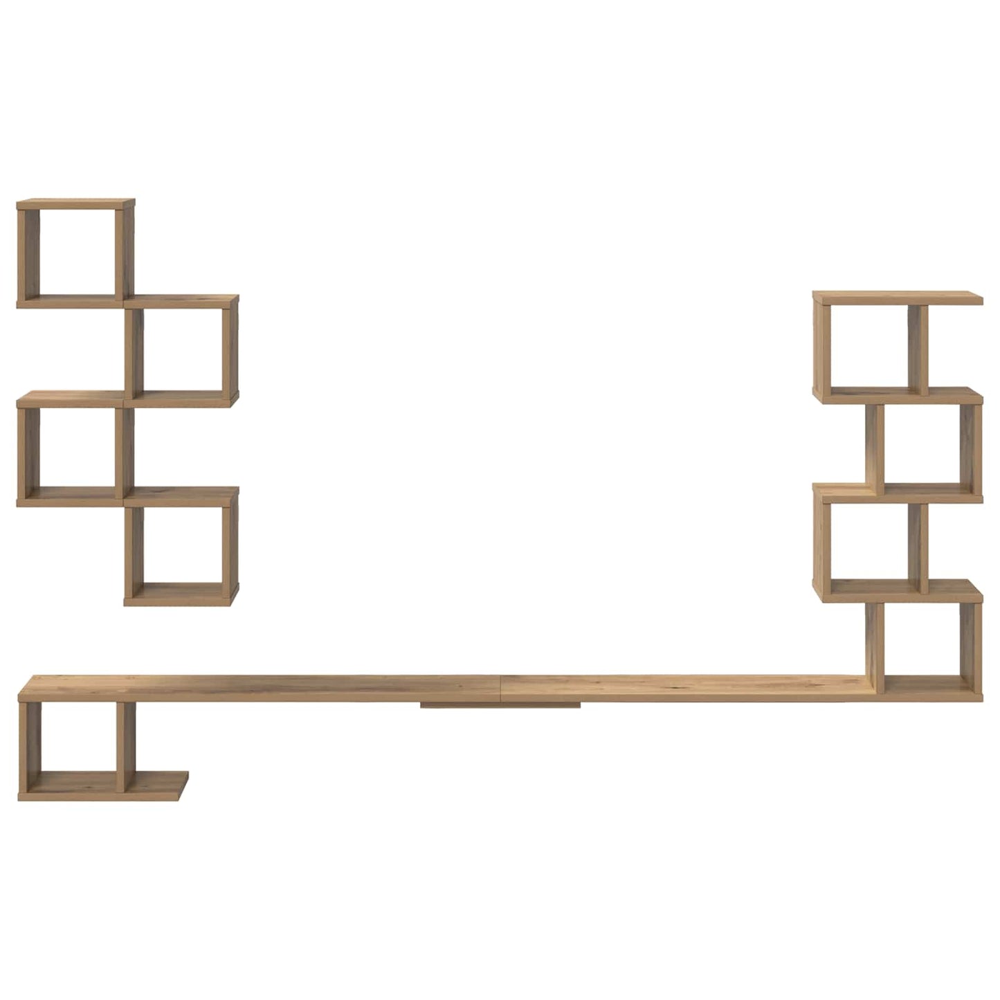 Vaste TV Plank Artisanaal eiken 160 x 15 x 94 cm Bewerkt hout