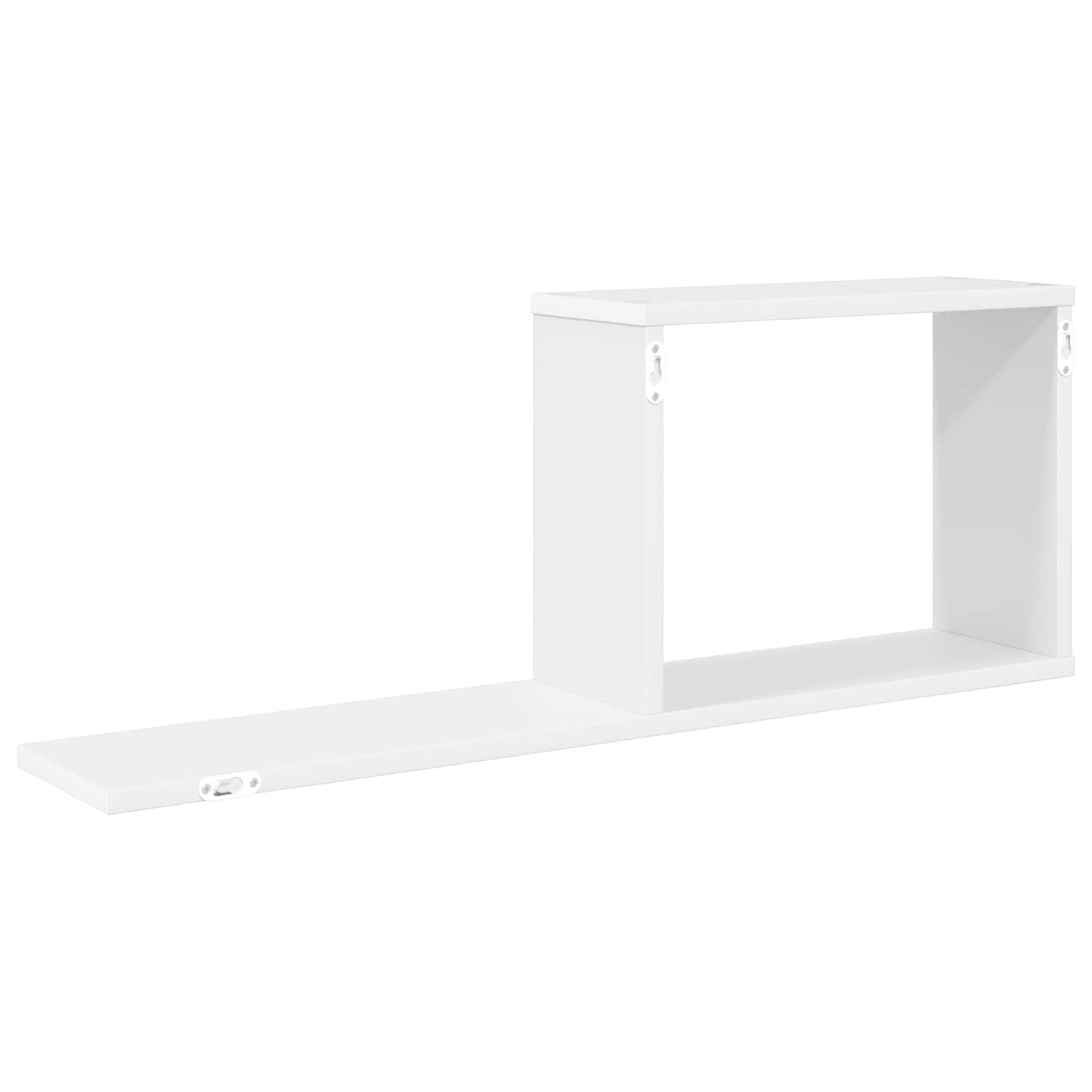 Zwevende schappen Wit 80 x 15 x 30 cm Bewerkt hout