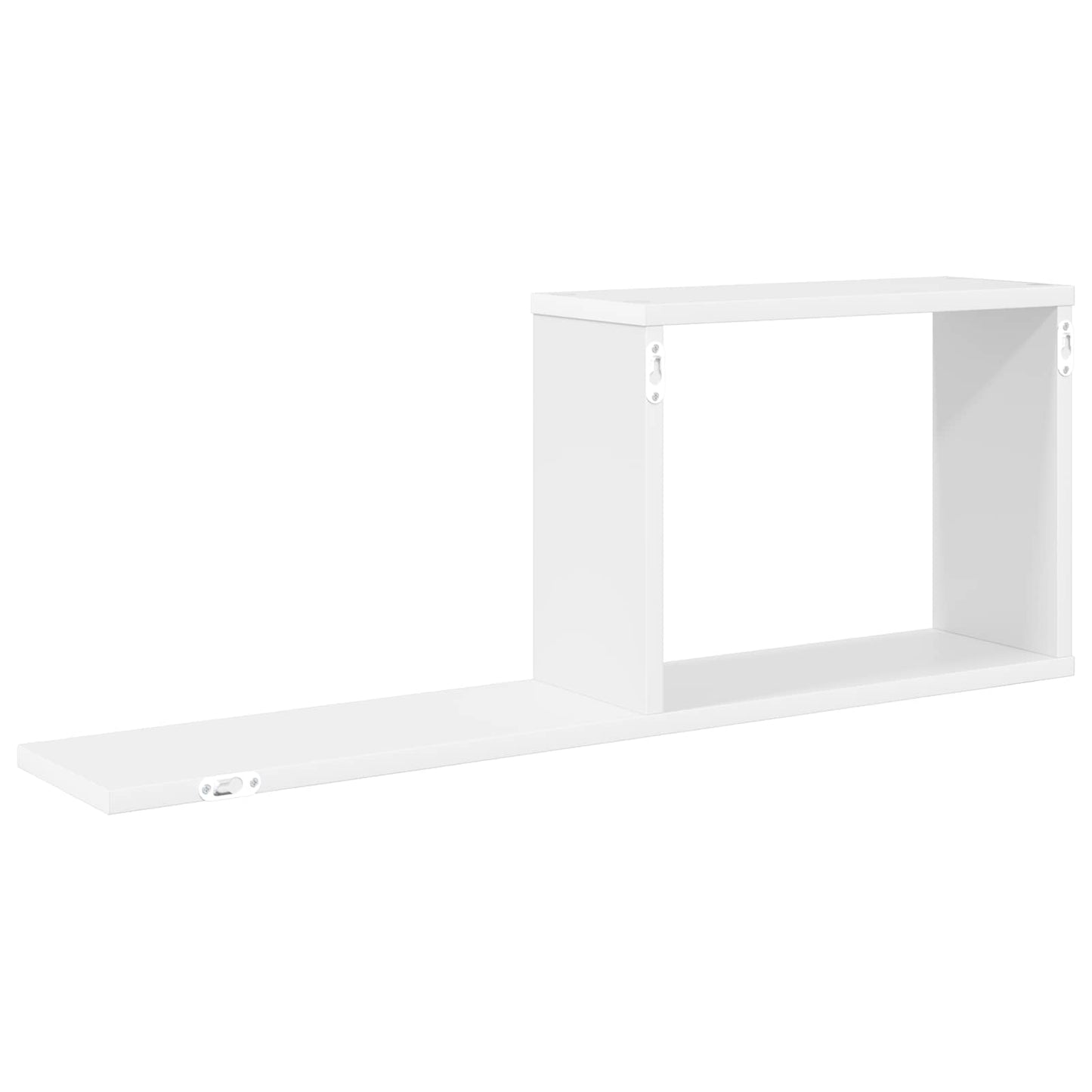 Zwevende schappen 2 pcs Wit 80 x 15 x 30 cm Bewerkt hout