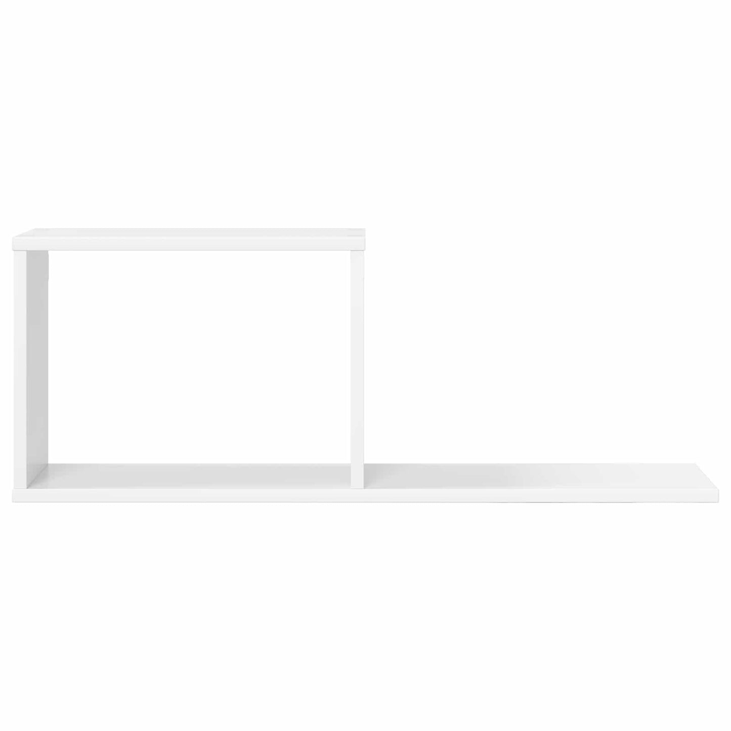 Zwevende schappen 2 pcs Wit 80 x 15 x 30 cm Bewerkt hout