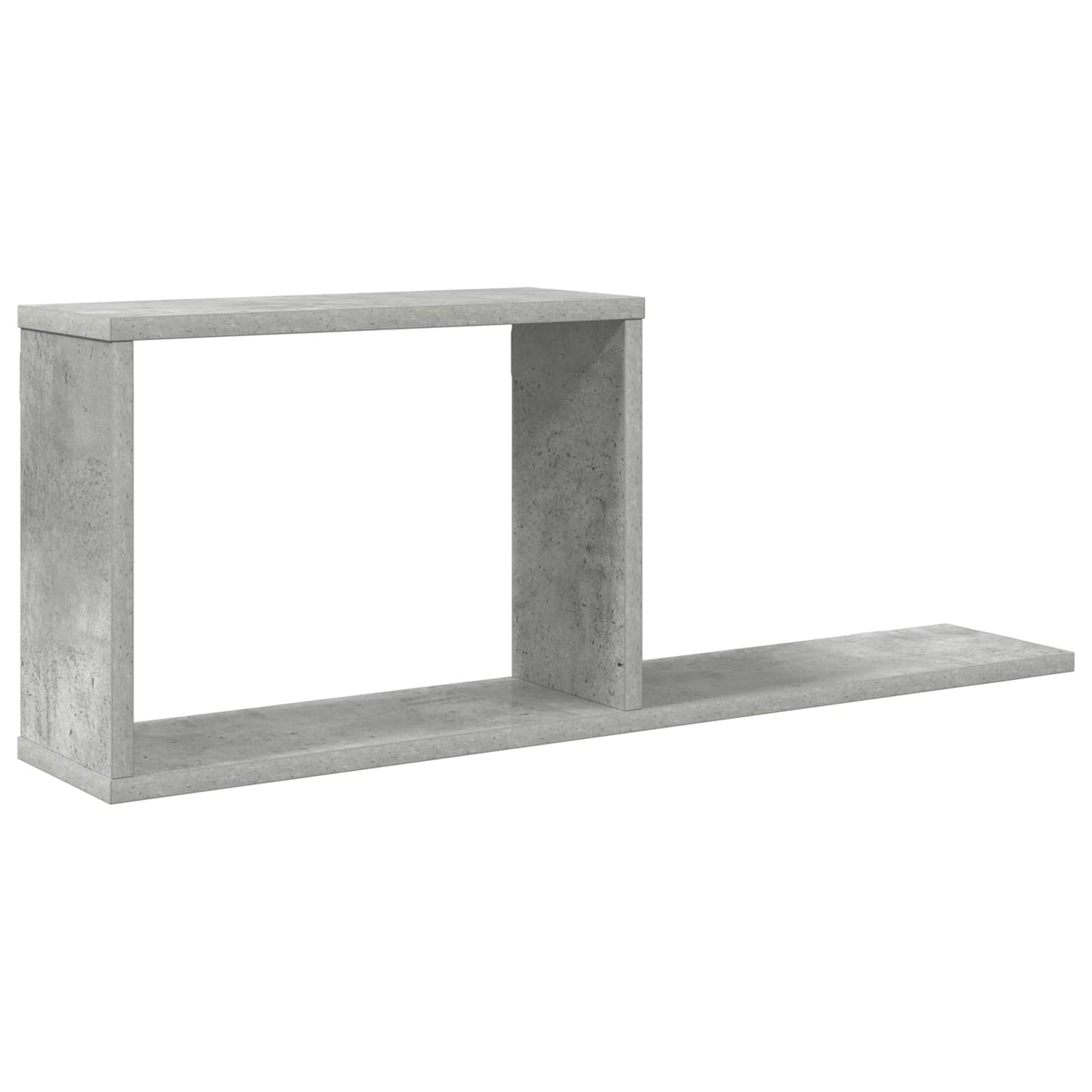 Zwevende schappen Betongrijs 80 x 15 x 30 cm Bewerkt hout