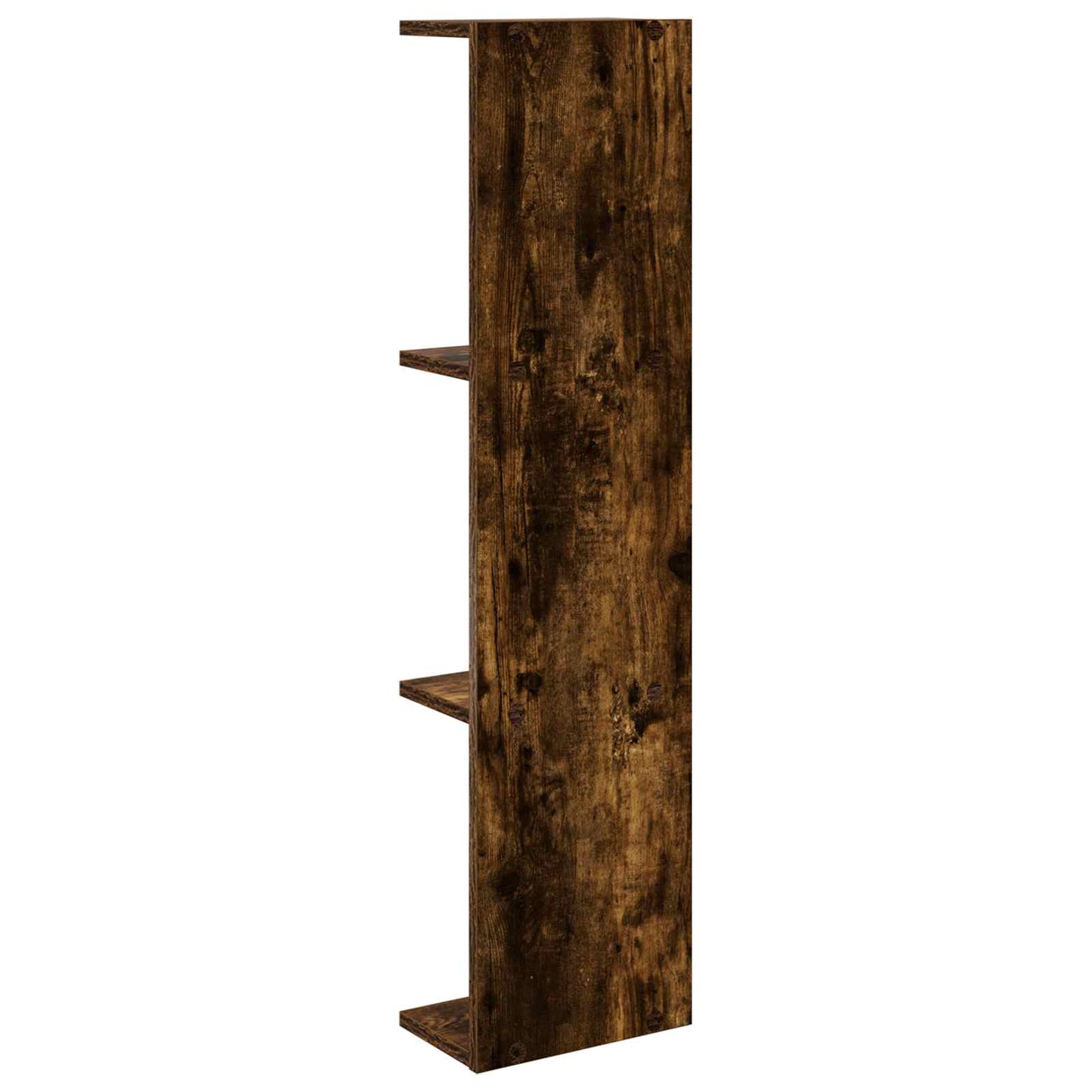 Wandplank 2 pcs Gerookt eiken 25 x 15 x 100 cm Bewerkt hout
