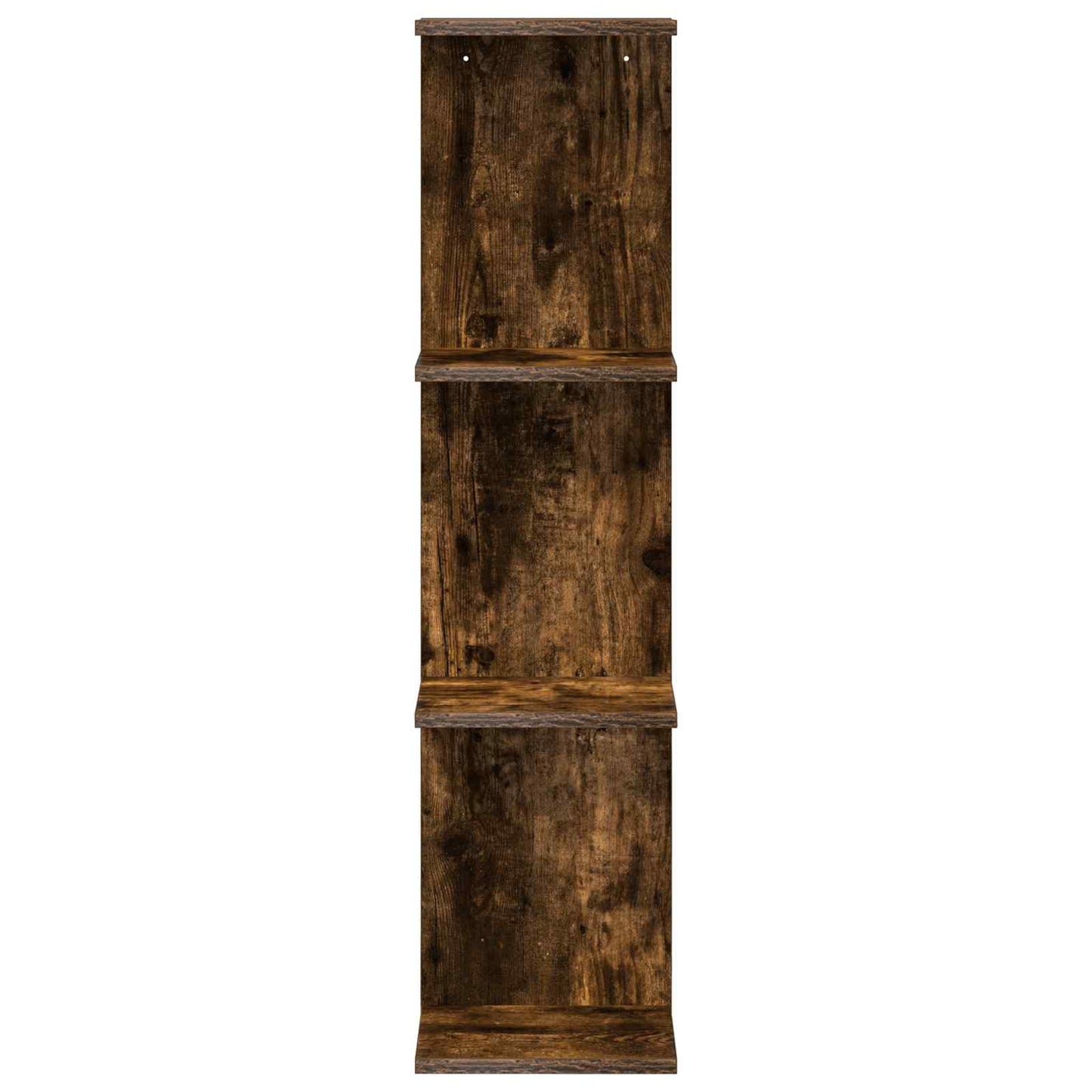 Wandplank 2 pcs Gerookt eiken 25 x 15 x 100 cm Bewerkt hout