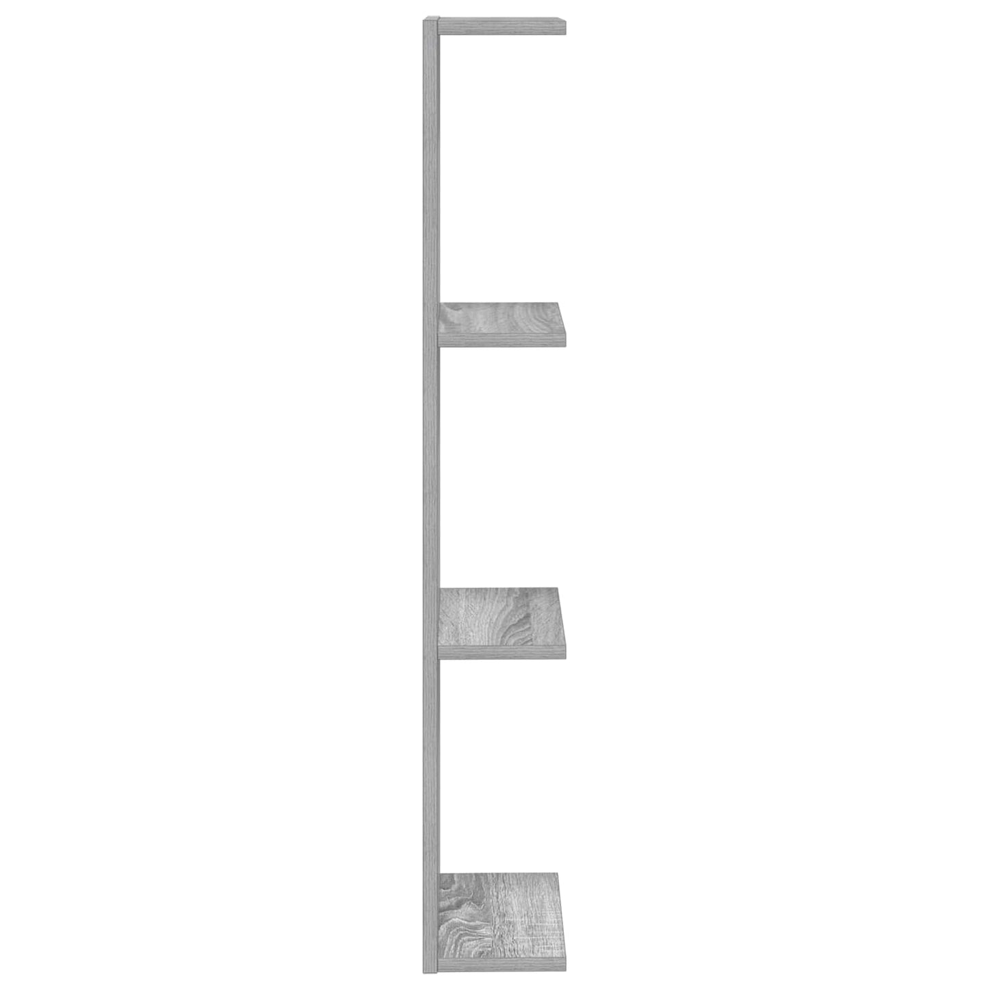 Wandplank 2 pcs Grijs Sonoma 25 x 15 x 100 cm Bewerkt hout