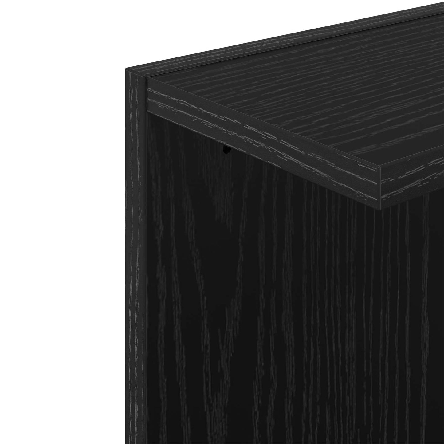 Wandplank Zwart eiken 30 x 15 x 100 cm Bewerkt hout