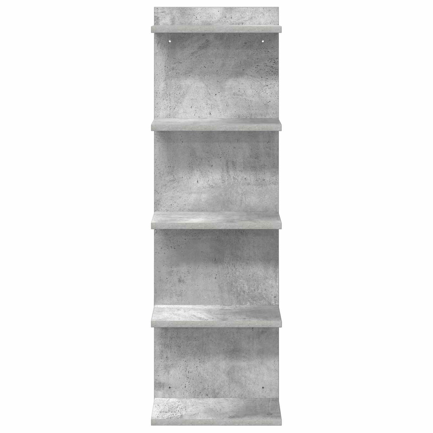 Wandplank 2 pcs Betongrijs 30 x 15 x 100 cm Bewerkt hout