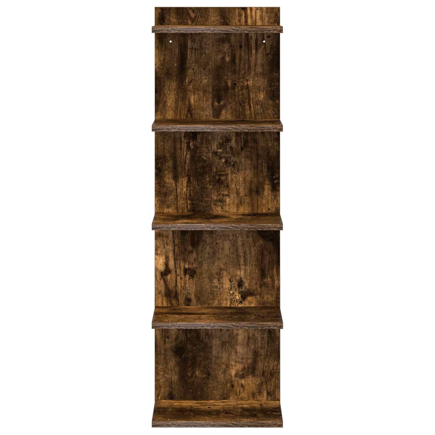 Wandplank 2 pcs Gerookt eiken 30 x 15 x 100 cm Bewerkt hout