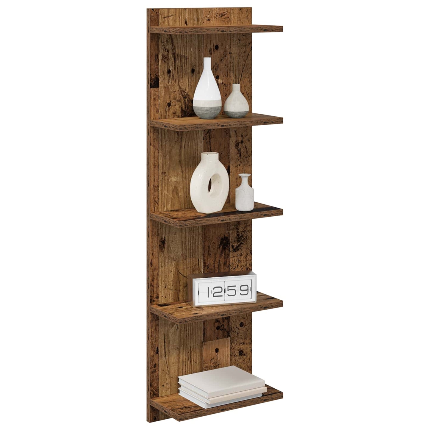 Wandplank 2 pcs Oud hout 30 x 15 x 100 cm Bewerkt hout