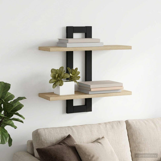 Zwevende schappen Sonoma Eiken 40 x 15 x 40 cm Bewerkt hout is nu te koop bij PeponiXL, paradijselijk wonen!