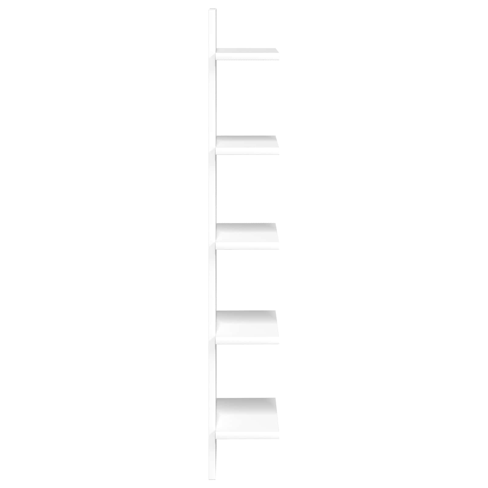 Wandplank 2 pcs Wit 22 x 15 x 100 cm Bewerkt hout is nu te koop bij PeponiXL, paradijselijk wonen!