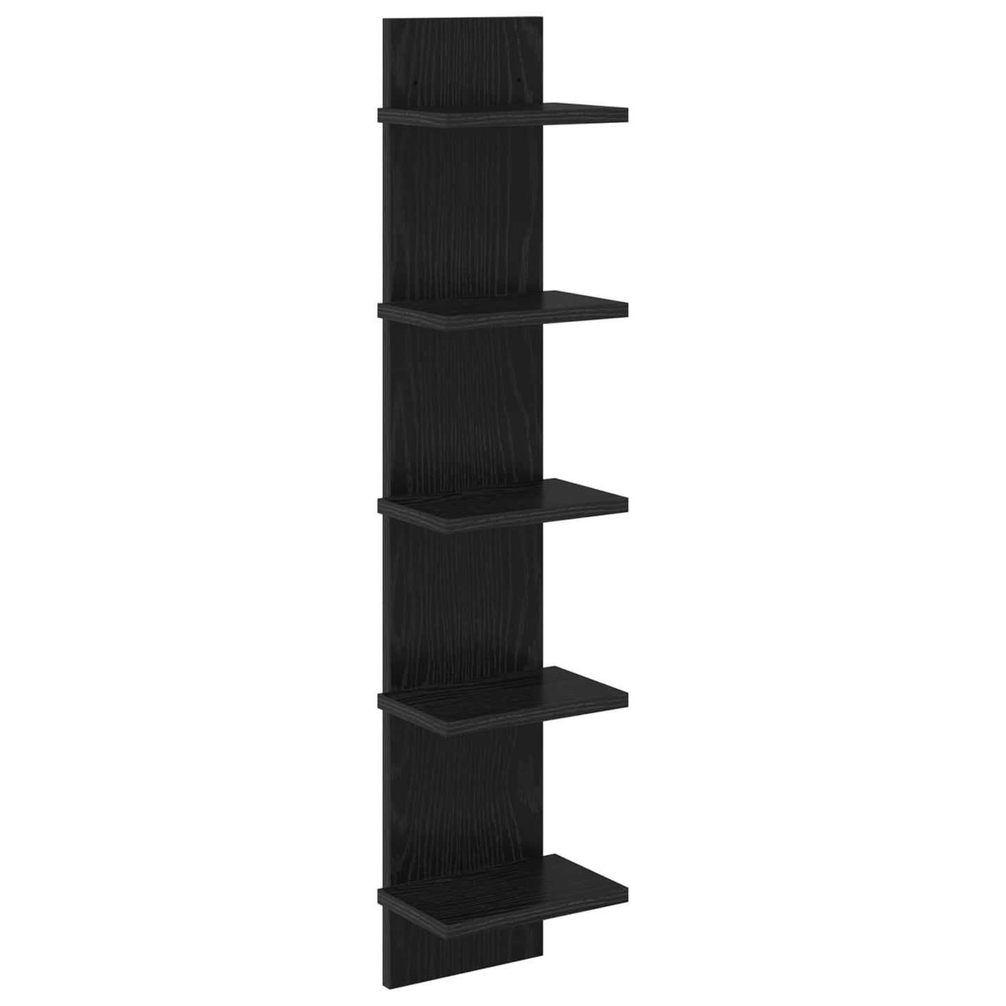 Wandplank Zwart eiken 22 x 15 x 100 cm Bewerkt hout is nu te koop bij PeponiXL, paradijselijk wonen!