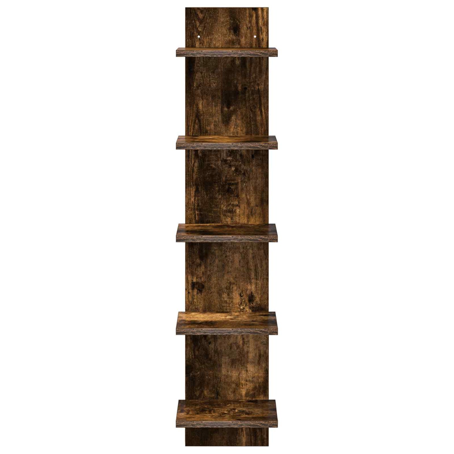 Wandplank 2 pcs Gerookt eiken 22 x 15 x 100 cm Bewerkt hout