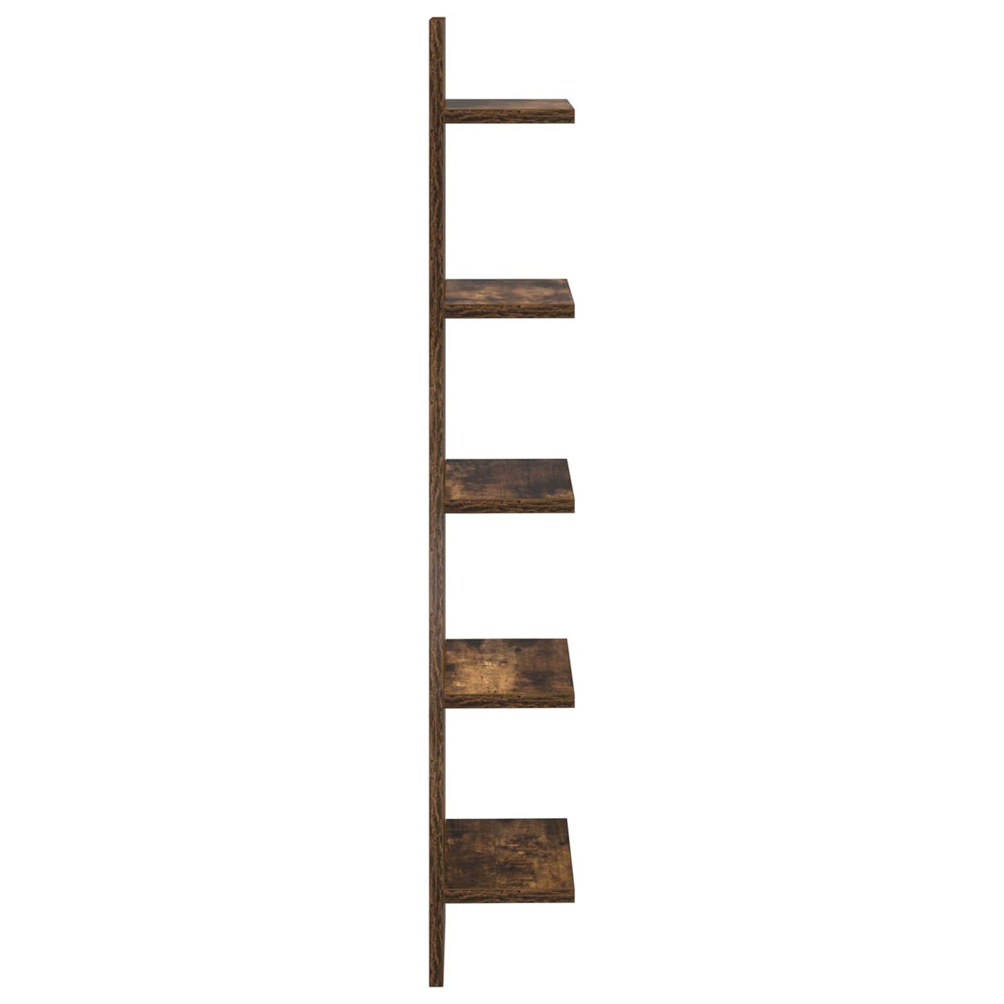 Wandplank 2 pcs Gerookt eiken 22 x 15 x 100 cm Bewerkt hout