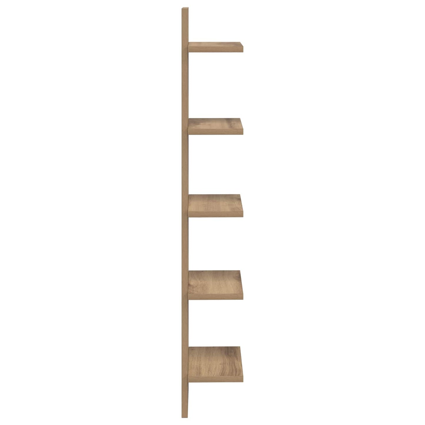 Wandplank 2 pcs Artisanaal eiken 22 x 15 x 100 cm Bewerkt hout
