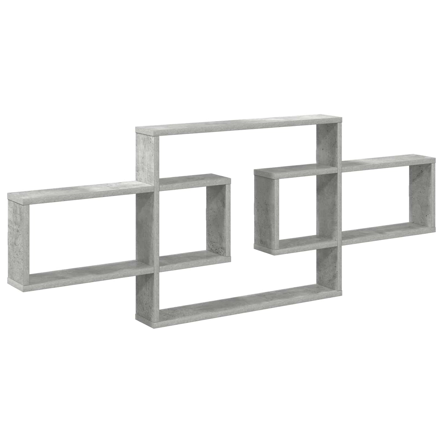 Wandplank Betongrijs 130 x 10 x 50 cm Bewerkt hout